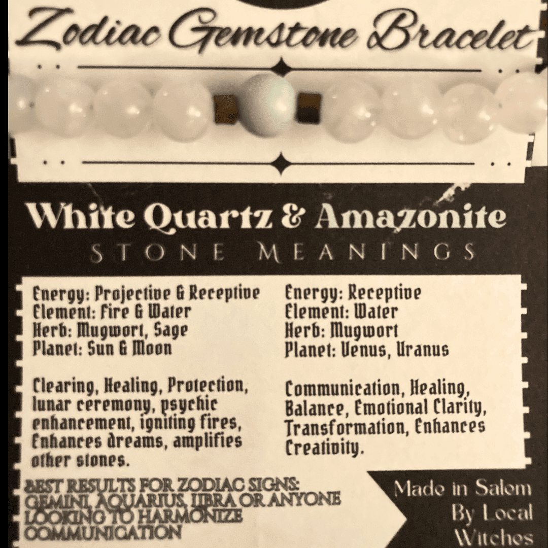Zodiac Gemstone Bracelets l CUSTOM WORK OR SURPRISE ME SET w/FREE sticker included. - Winter Island Trading Co.