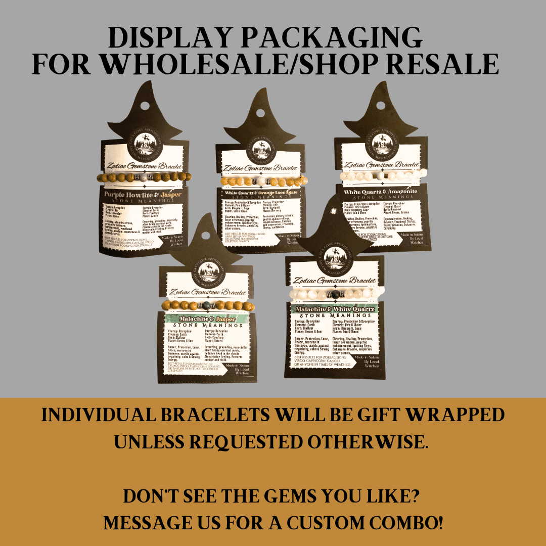 Zodiac Gemstone Bracelets l CUSTOM WORK OR SURPRISE ME SET w/FREE sticker included. - Winter Island Trading Co.