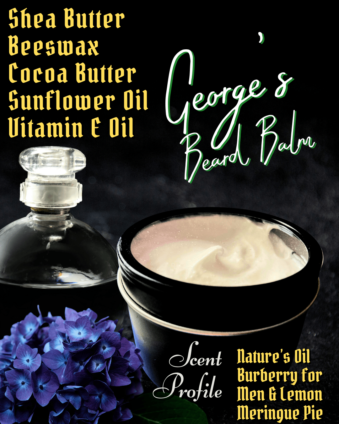 George's Beard Balm - Scent: Burberry for Men & Lemon Meringue Pie - Winter Island Trading Co.