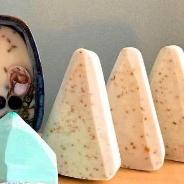 Rose Quartz ~ Apple, Vanilla, French Clay, Cocoa & Shea Goat's Milk Soap Bar - Winter Island Trading Co.