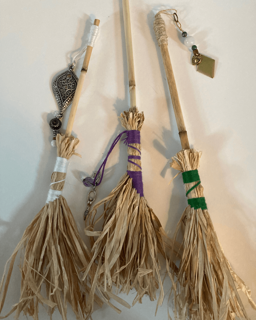 Witch Broom Ornaments - Handmade in Salem MA using Salem Sourced Materials - Winter Island Trading Co.