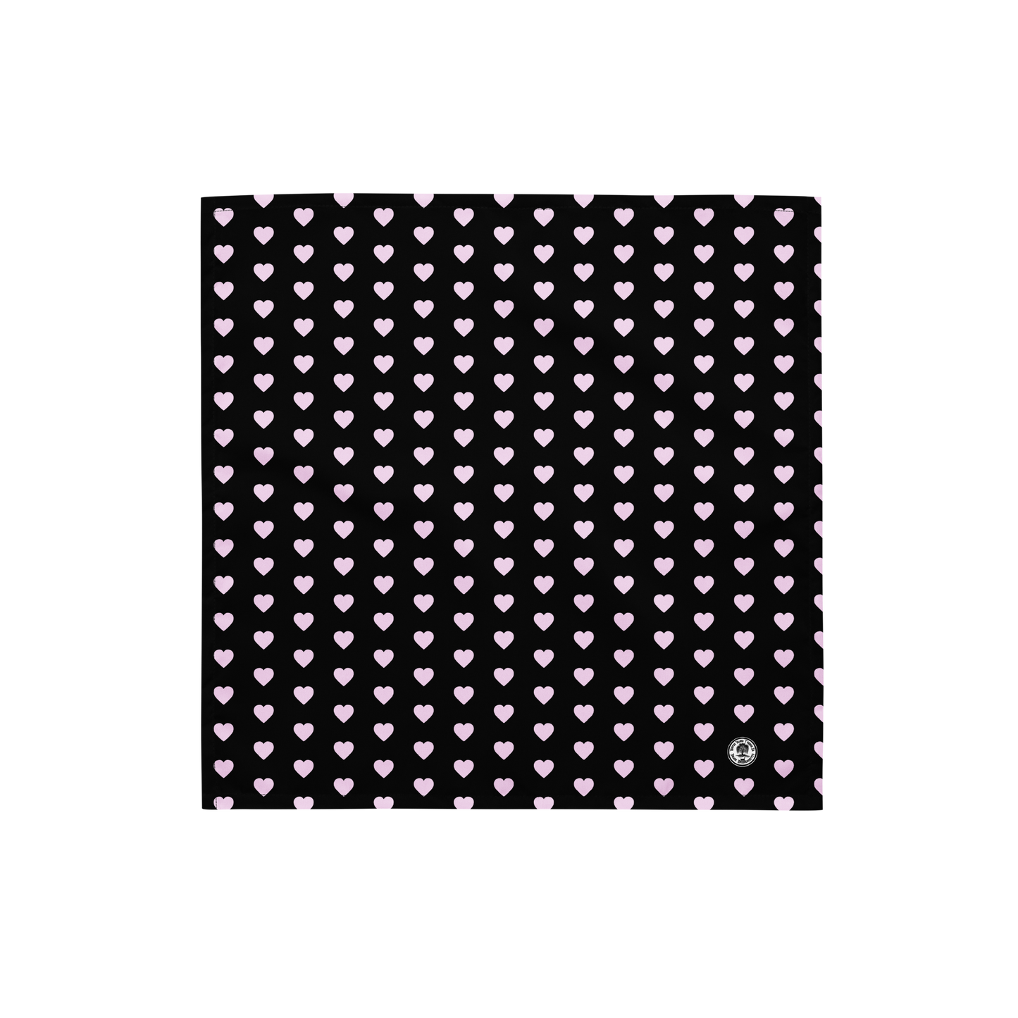 Pink Hearts on Black Pet bandana