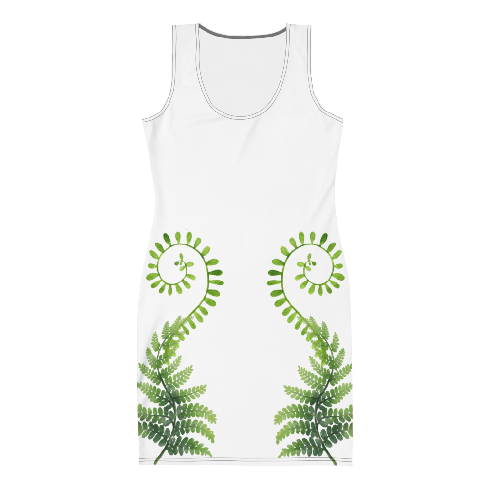 Moth Moon & Fern White Summer Bodycon dress - Winter Island Trading Co.