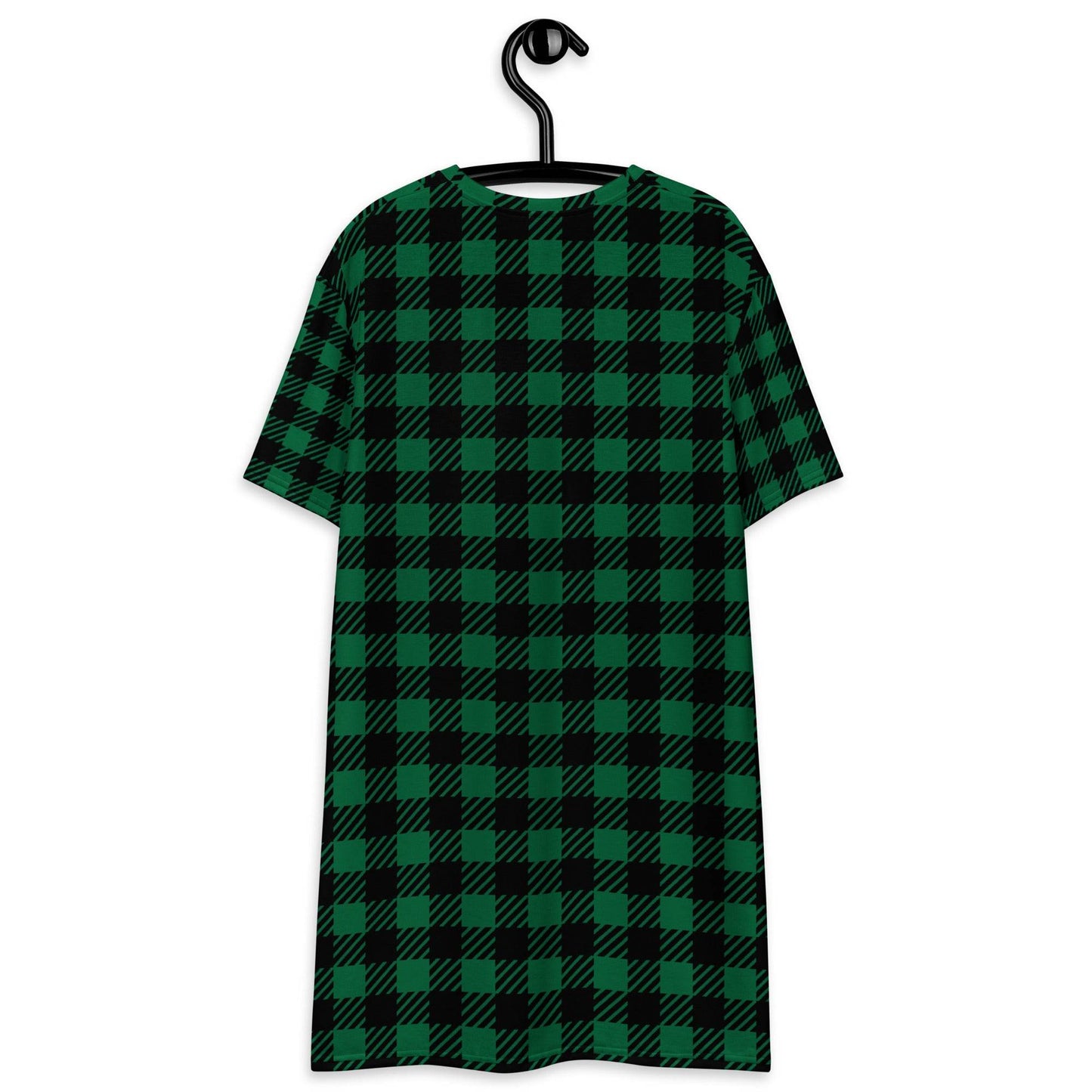 WITC Plaid Green Oversized T-shirt dress, Sleep Shirt, Beach Dress - Winter Island Trading Co.