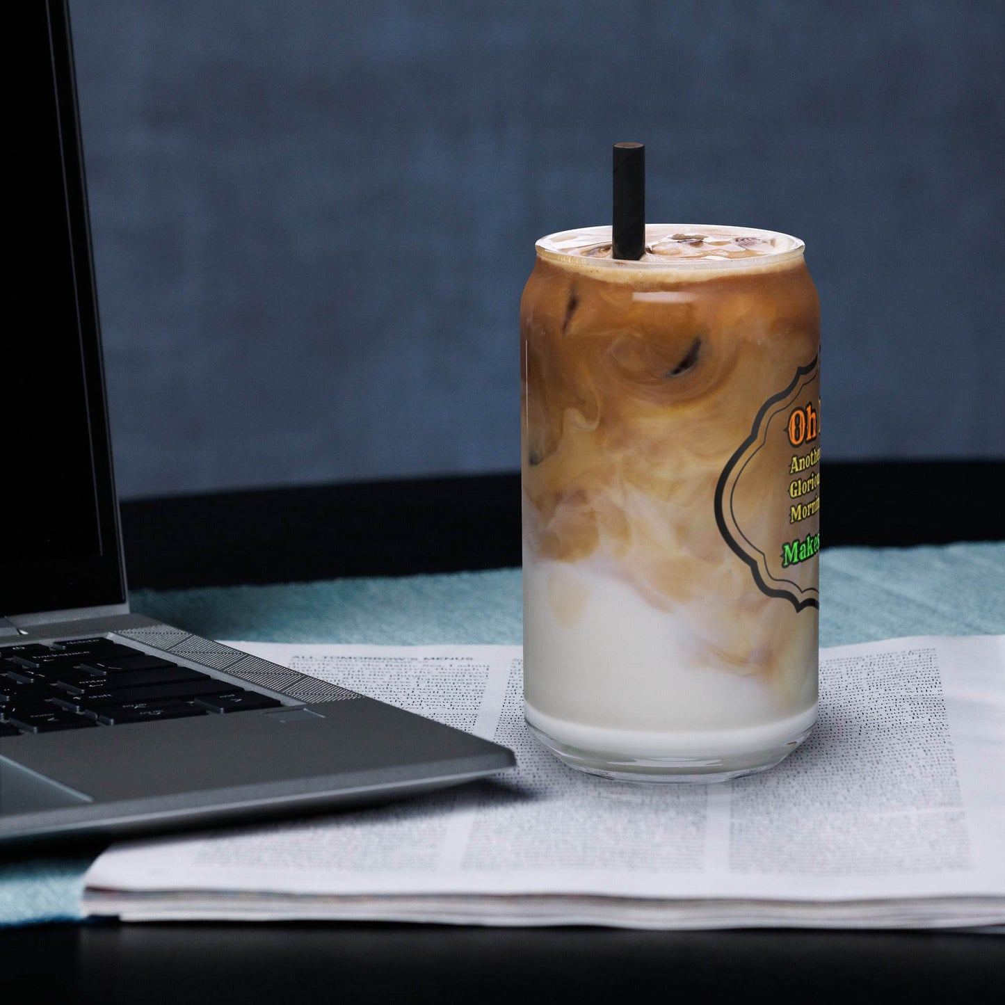 Hocus Pocus Inspired Black Cat Can-shaped glass - Winter Island Trading Co.