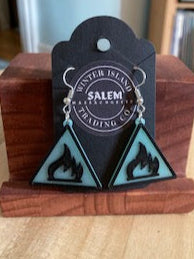 Hazard Earrings 3D Printed in Salem, MA