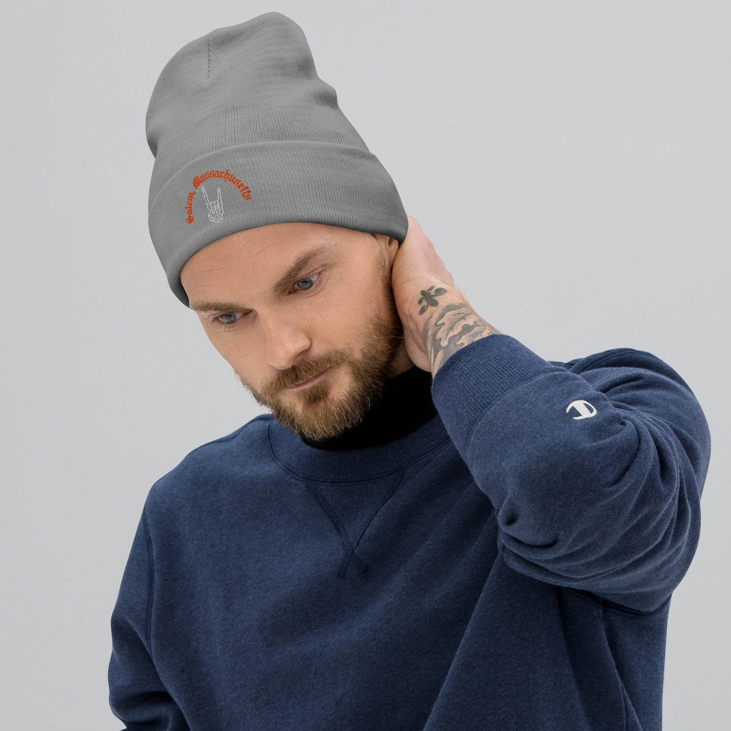 Salem Skeleton Hand Embroidered Beanie - Winter Island Trading Co.