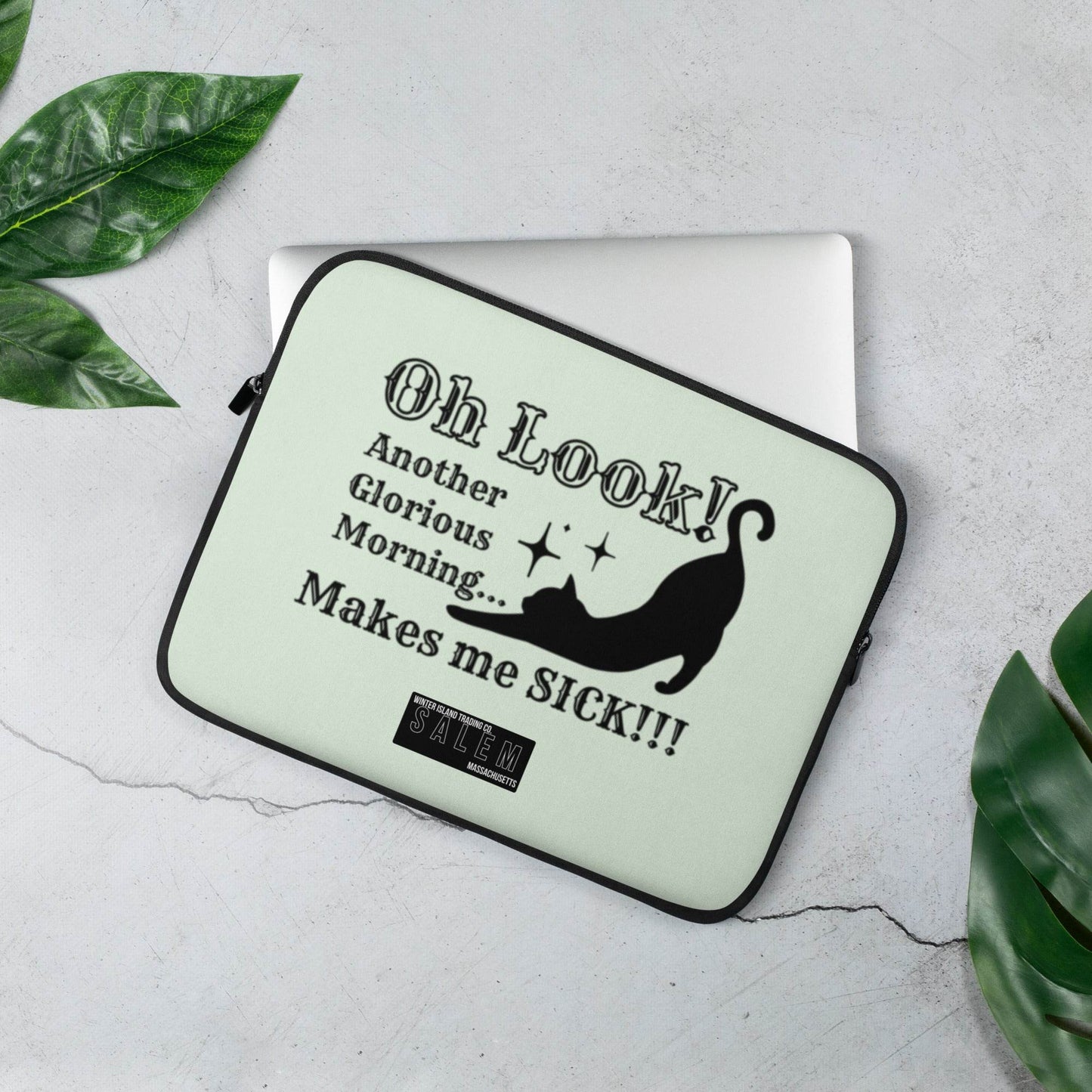 Hocus Pocus Black Cat Laptop Sleeve - Winter Island Trading Co.