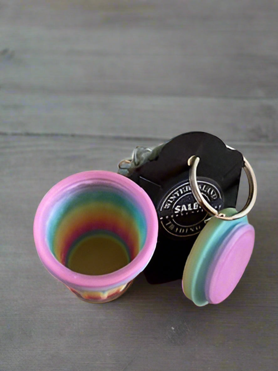 Keychain Rainbow Stash Can
