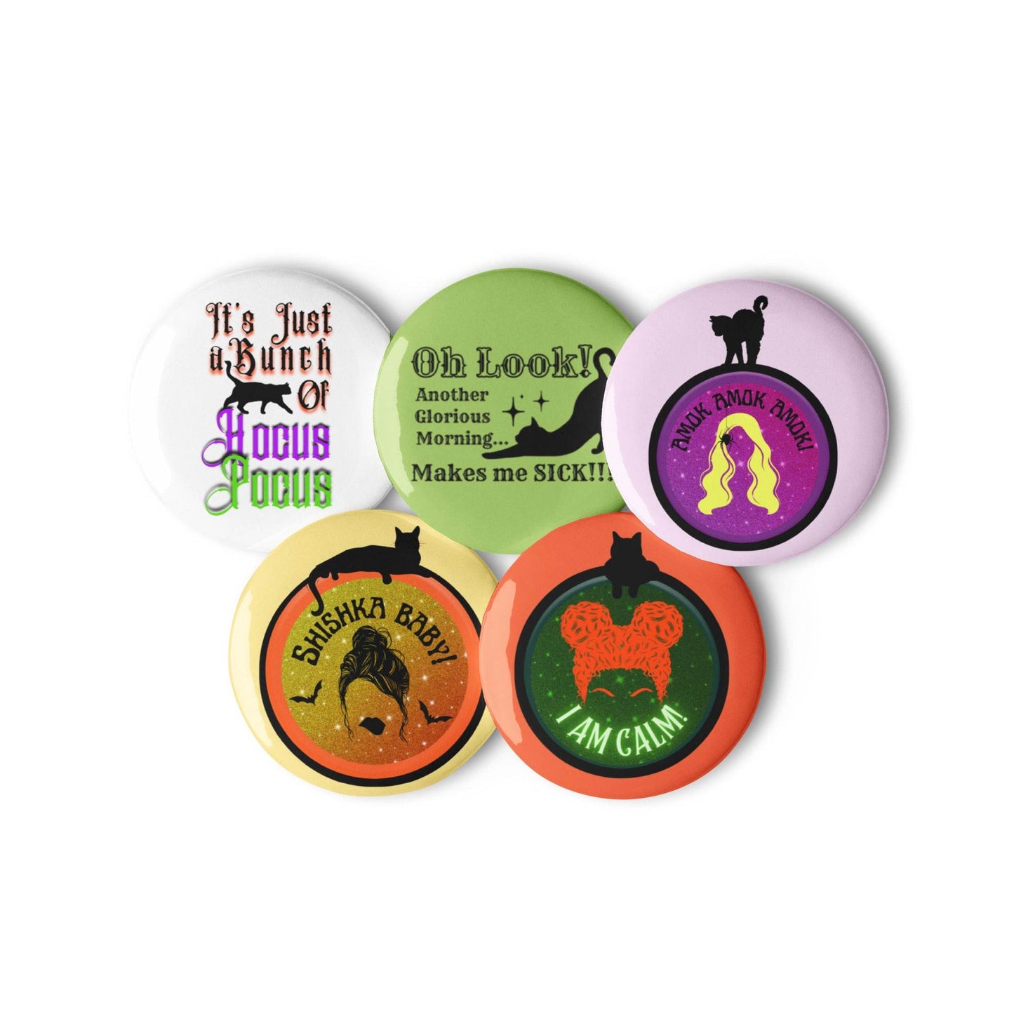 Set of Hocus Pocus pin buttons - Winter Island Trading Co.