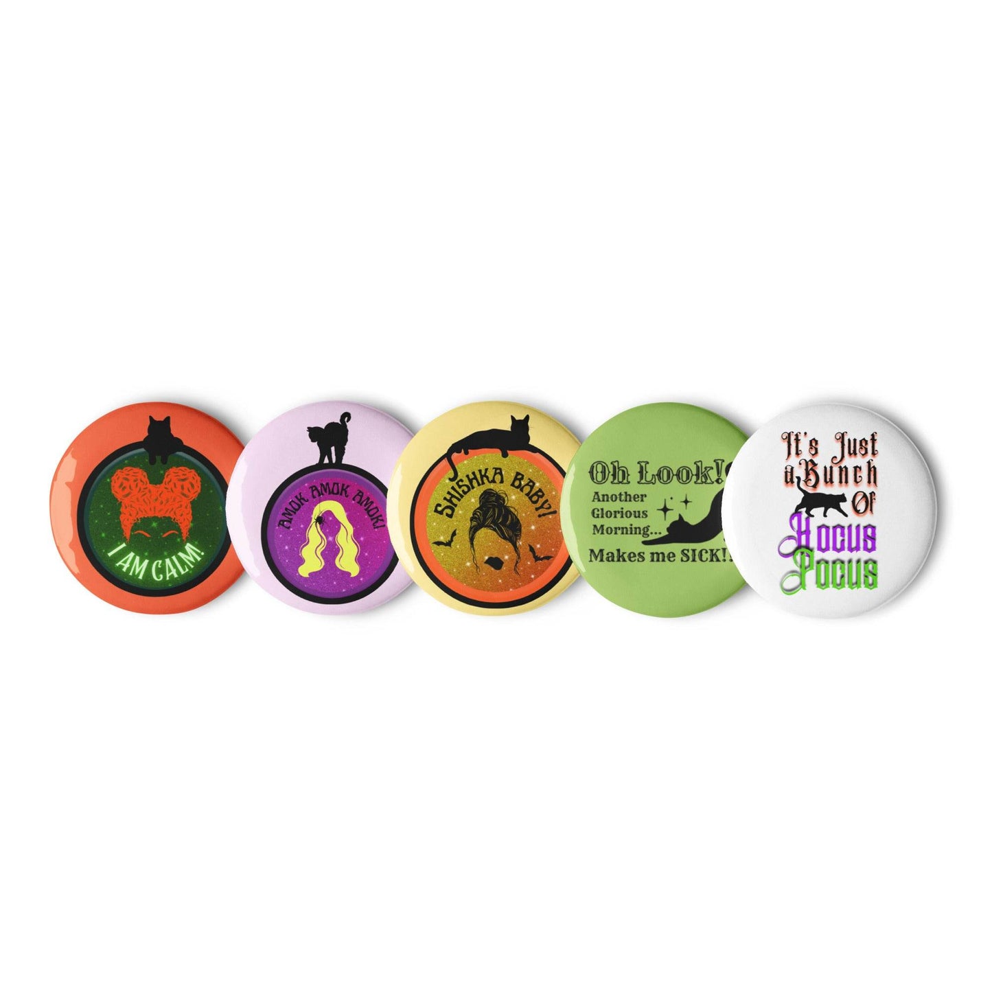 Set of Hocus Pocus pin buttons - Winter Island Trading Co.