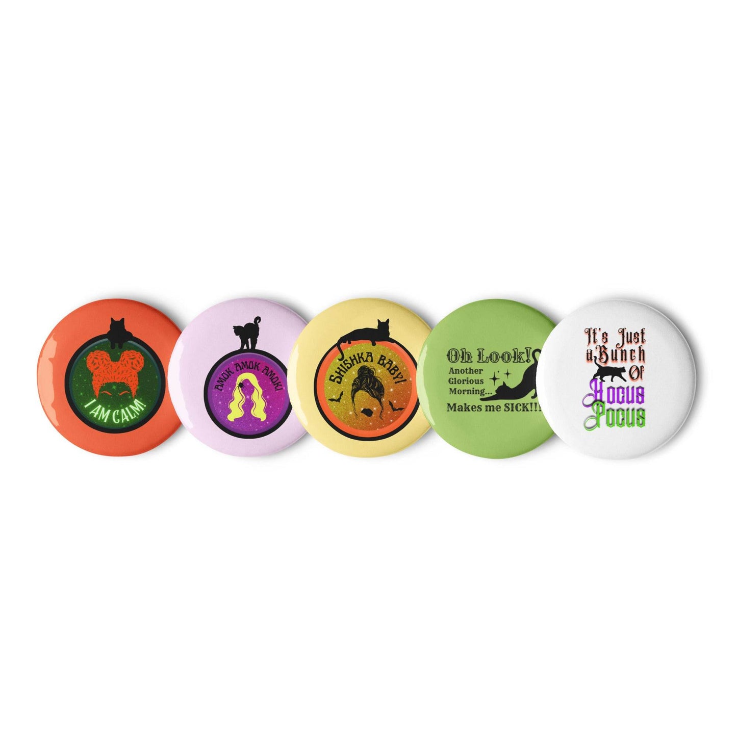 Set of Hocus Pocus pin buttons - Winter Island Trading Co.