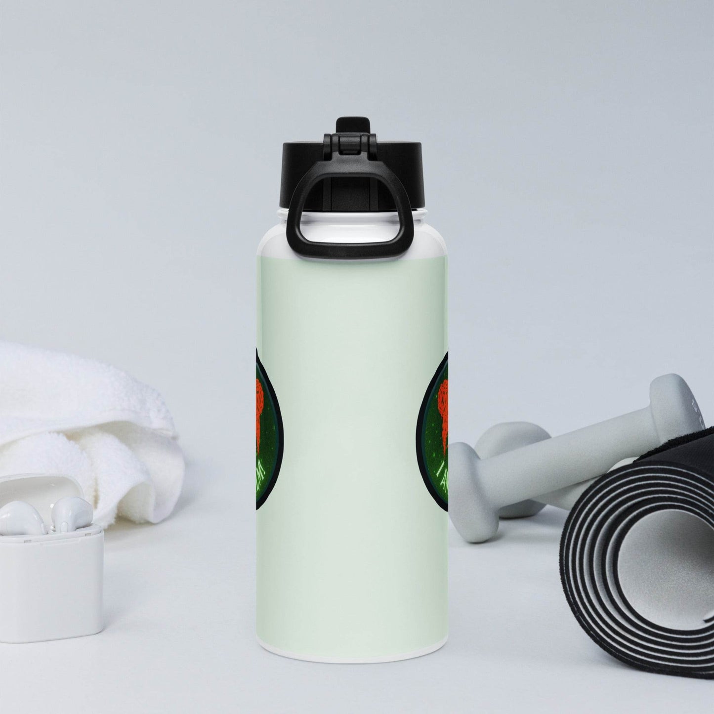 I Am Calm! Winifred Hocus Pocus Inspired Stainless steel water bottle with a straw lid - Winter Island Trading Co.