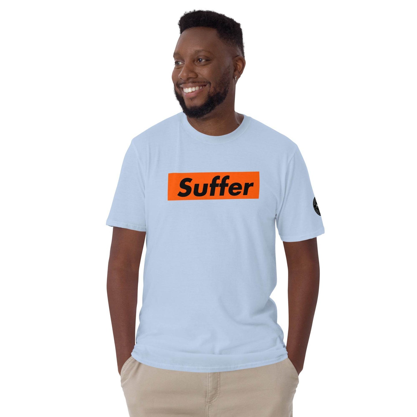 Orange and Black Suffer Brand Short-Sleeve Soft Unisex T-Shirt - Winter Island Trading Co.