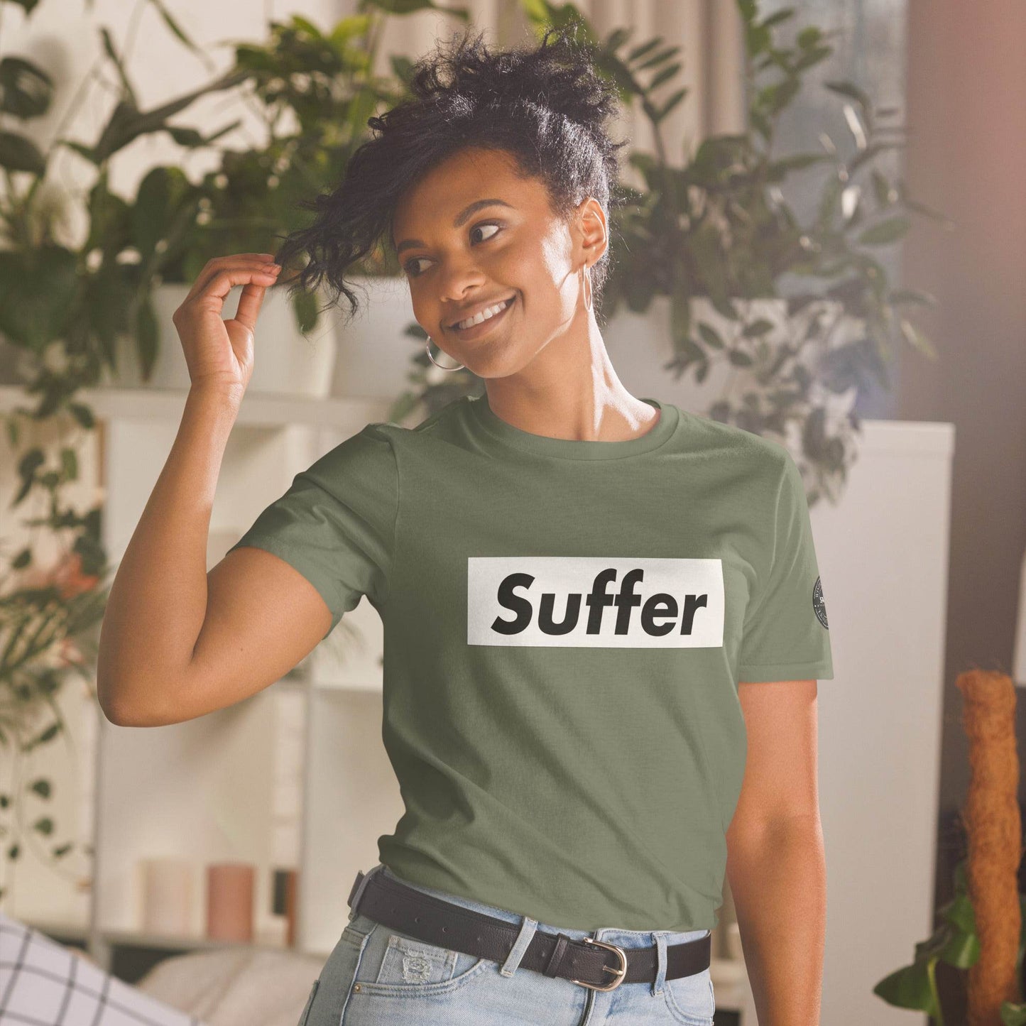 Suffer Brand White on Multiple Colors Short-Sleeve Unisex T-Shirt - Winter Island Trading Co.