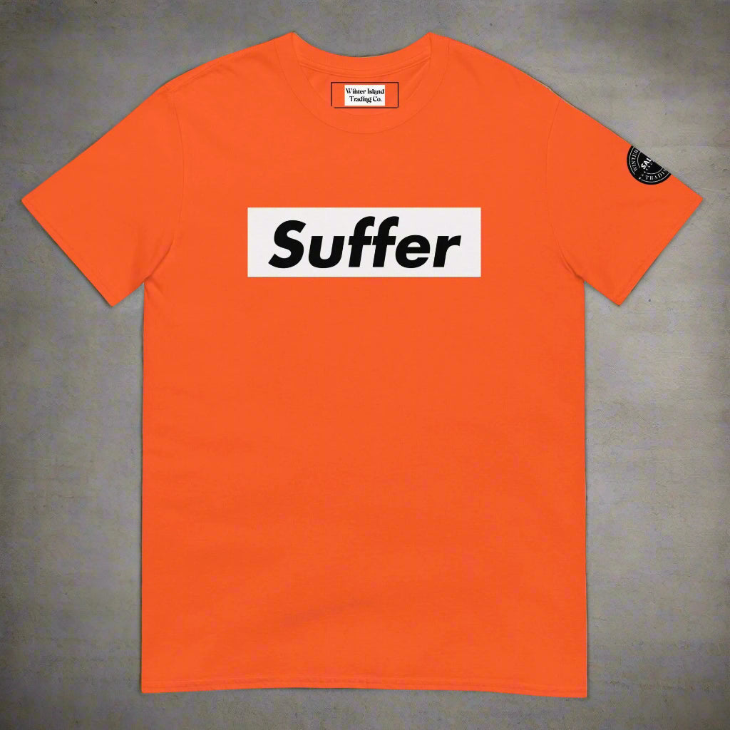 Suffer Brand White on Multiple Colors Short-Sleeve Unisex T-Shirt - Winter Island Trading Co.