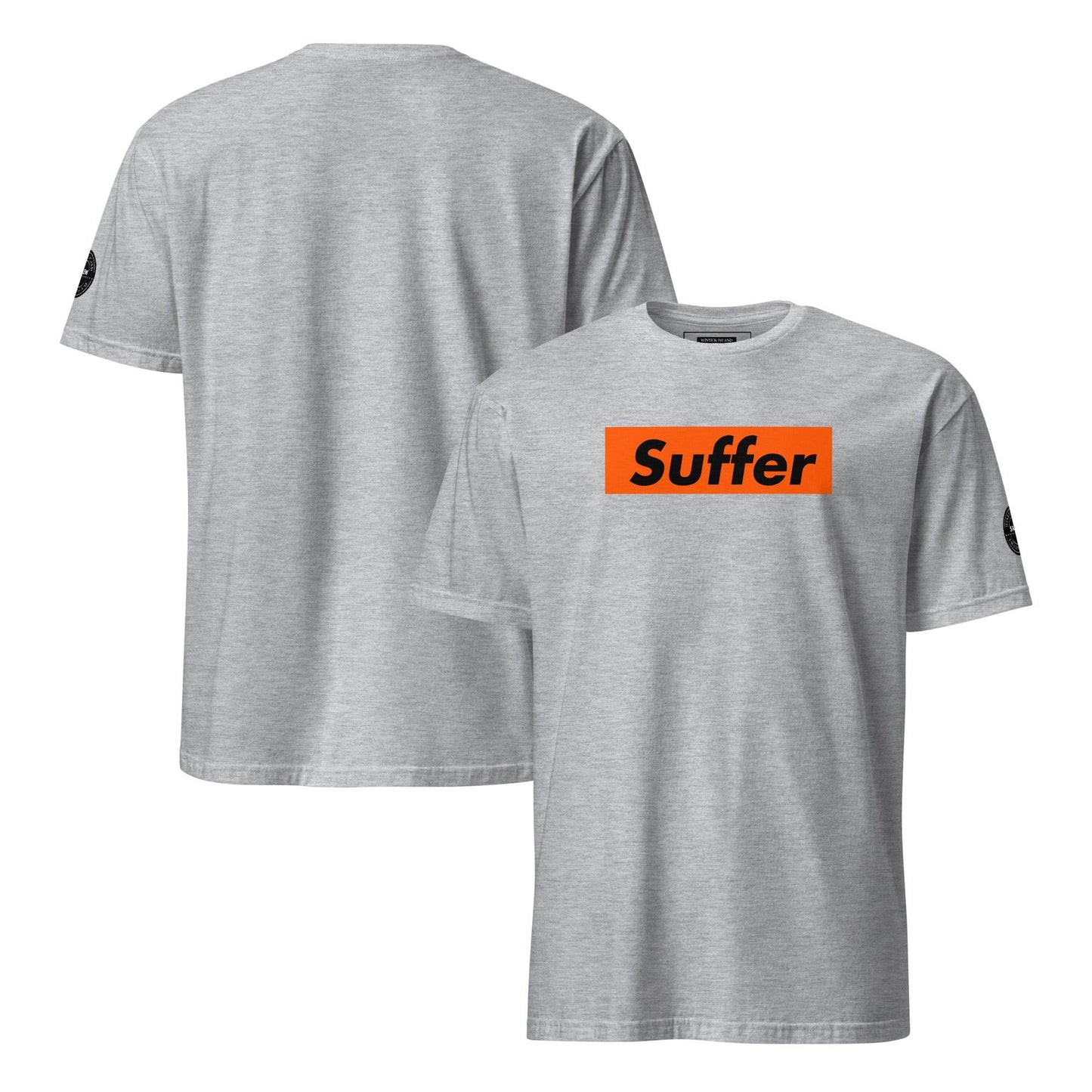 Orange and Black Suffer Brand Short-Sleeve Soft Unisex T-Shirt - Winter Island Trading Co.