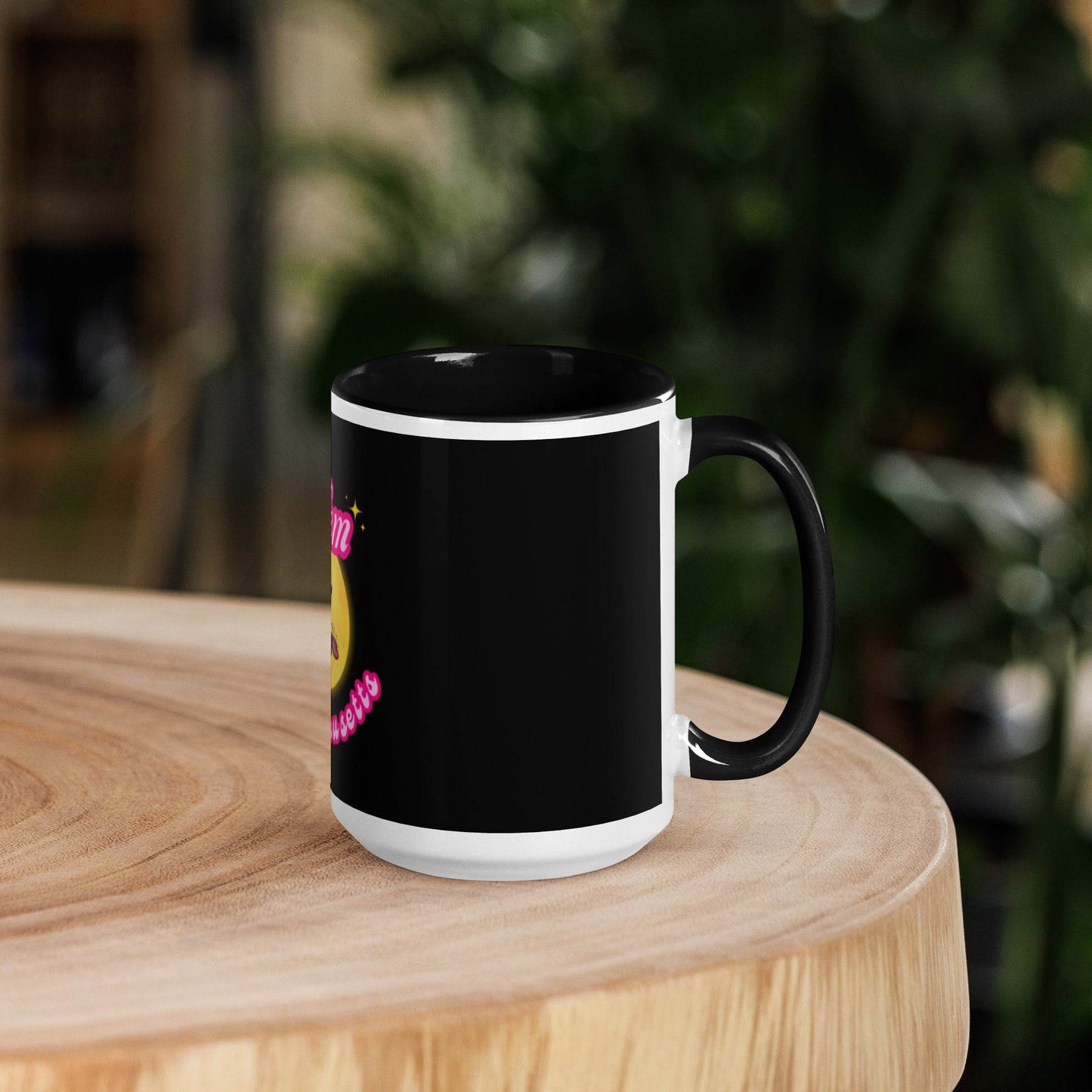 Barbie Inspired Salem Witch Flying with Black Cat Mug with Color Inside - Winter Island Trading Co.