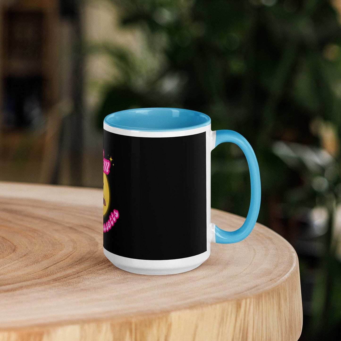 Barbie Inspired Salem Witch Flying with Black Cat Mug with Color Inside - Winter Island Trading Co.