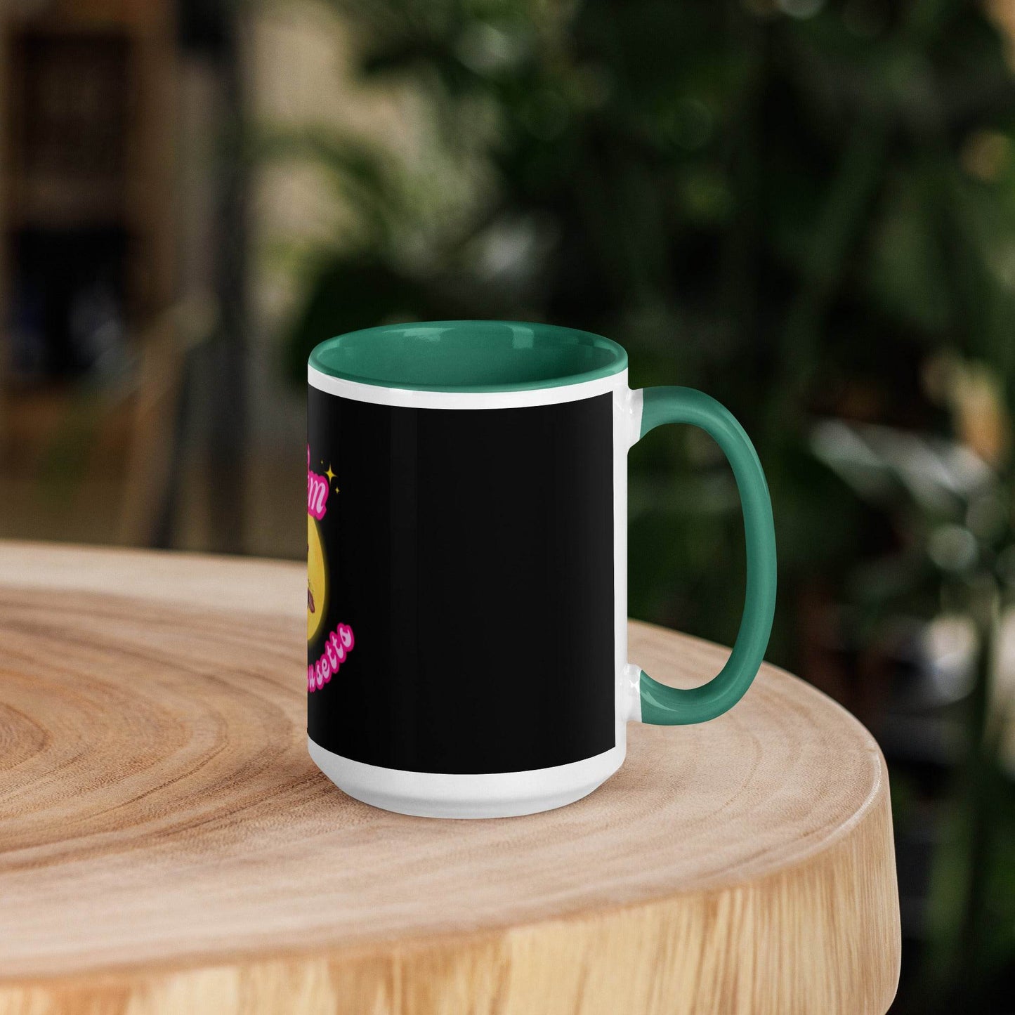 Barbie Inspired Salem Witch Flying with Black Cat Mug with Color Inside - Winter Island Trading Co.