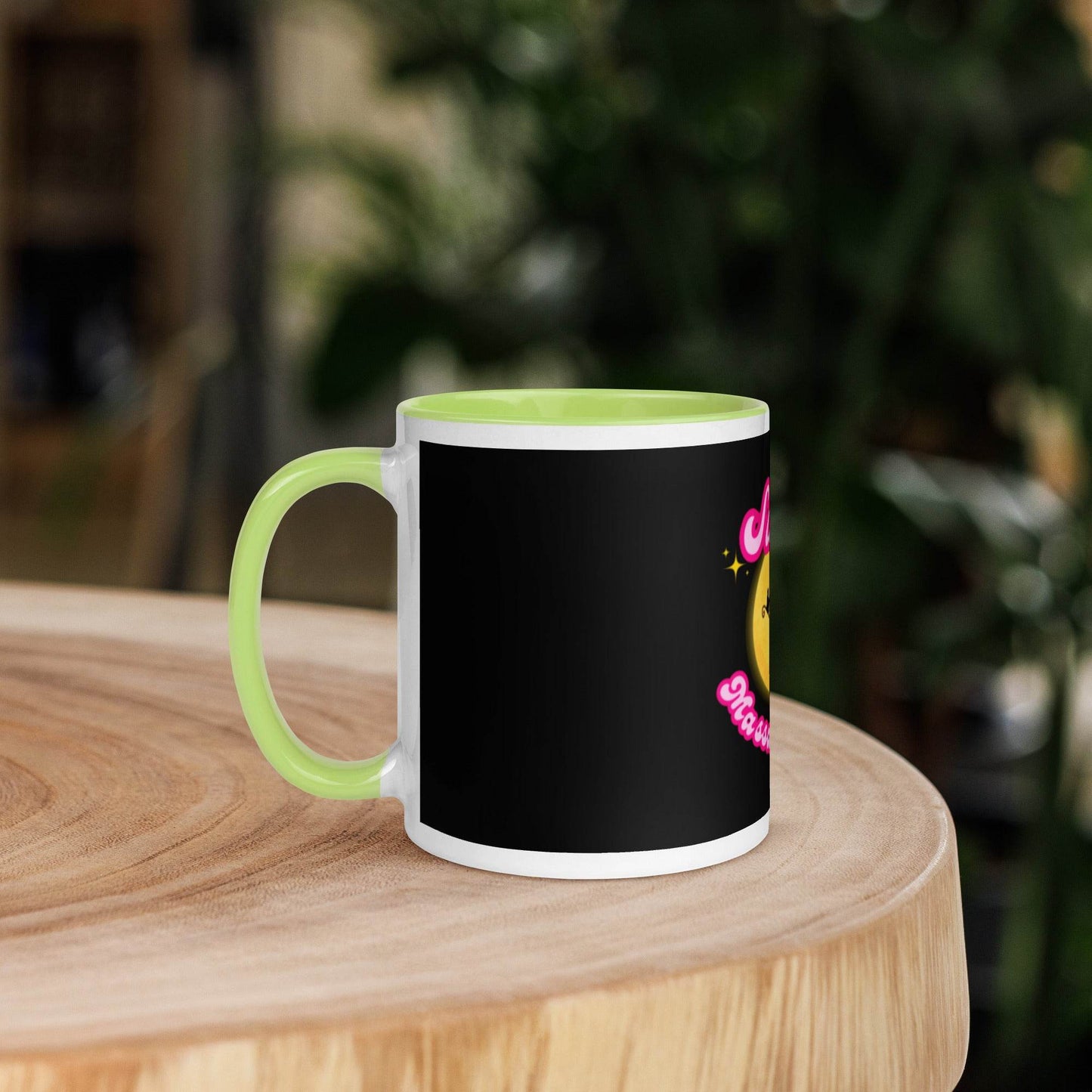 Barbie Inspired Salem Witch Flying with Black Cat Mug with Color Inside - Winter Island Trading Co.