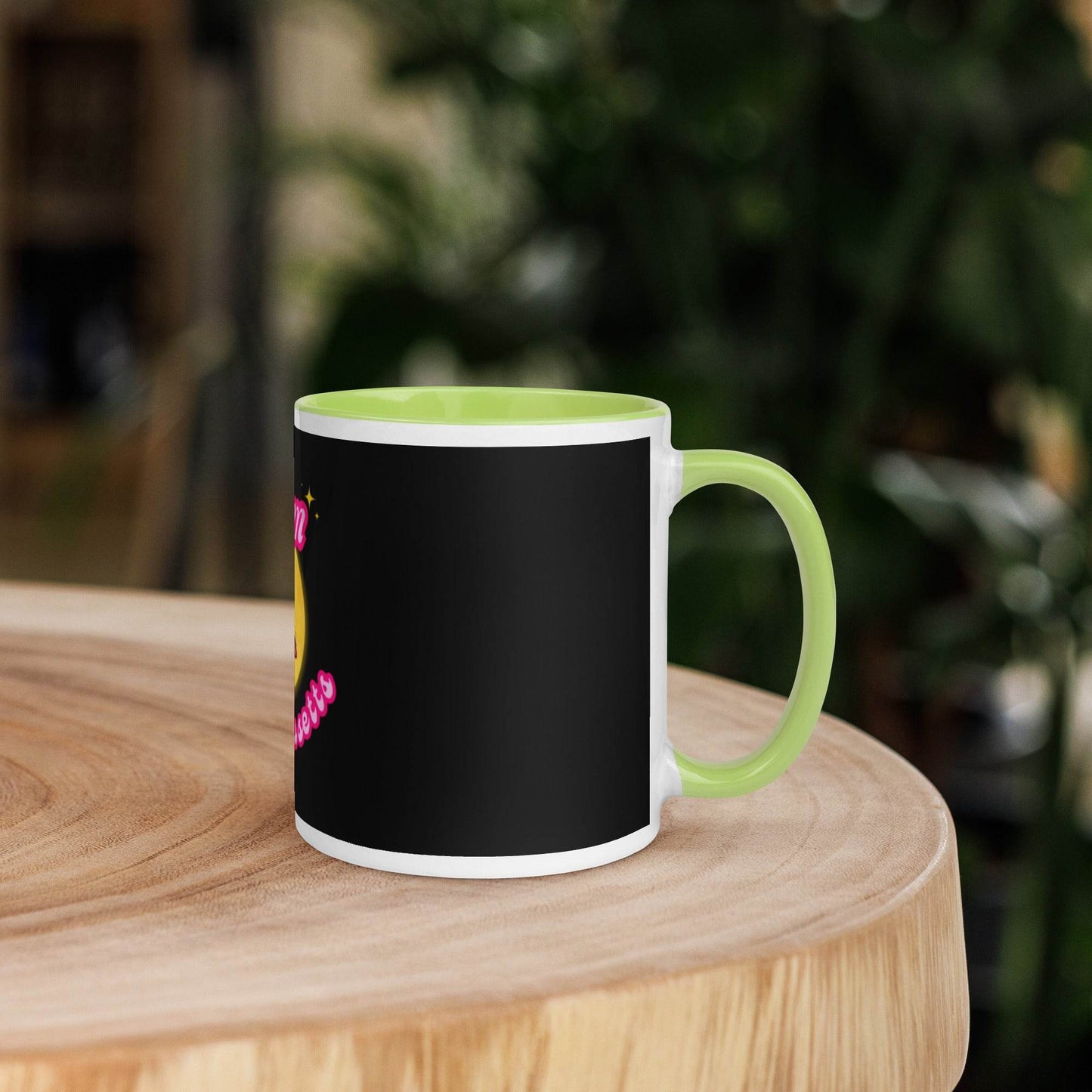 Barbie Inspired Salem Witch Flying with Black Cat Mug with Color Inside - Winter Island Trading Co.