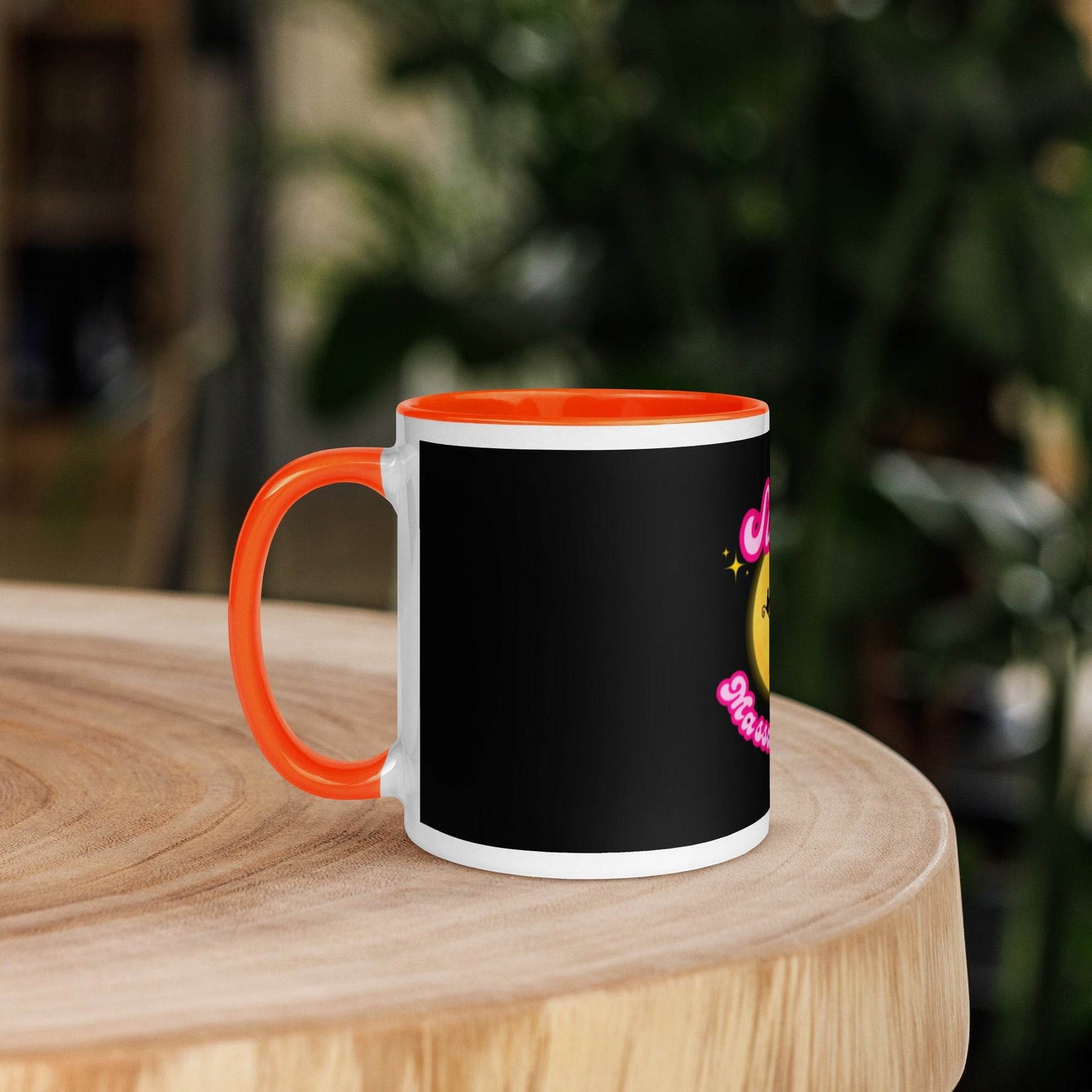 Barbie Inspired Salem Witch Flying with Black Cat Mug with Color Inside - Winter Island Trading Co.