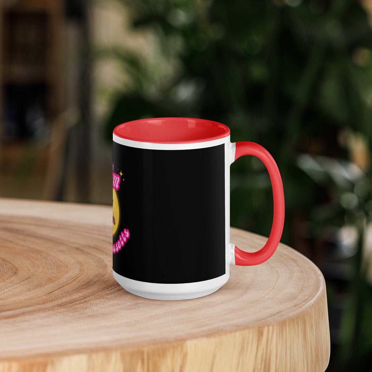 Barbie Inspired Salem Witch Flying with Black Cat Mug with Color Inside - Winter Island Trading Co.