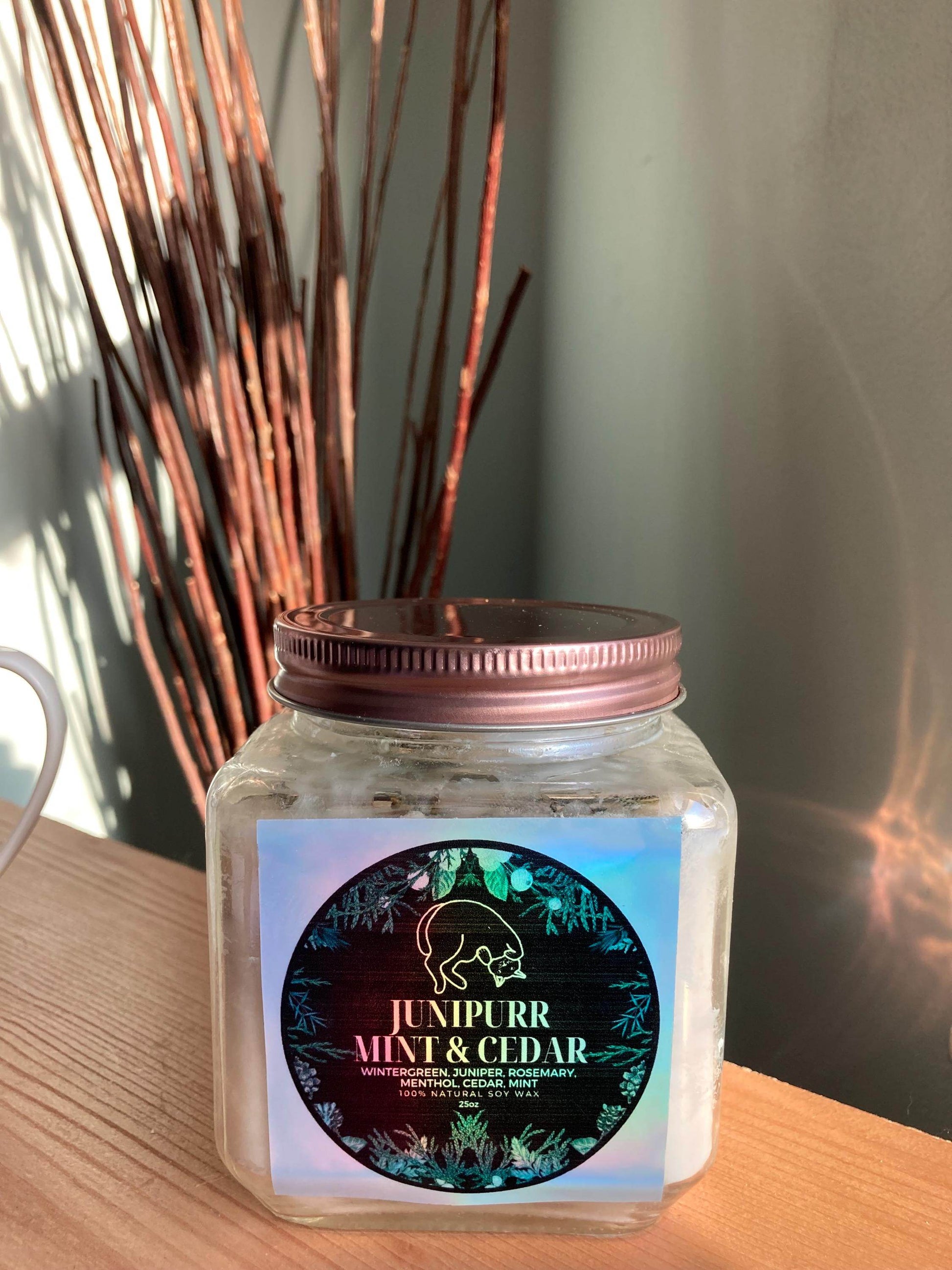 Junipurr Mint and Cedar Candle - Winter Island Trading Co.