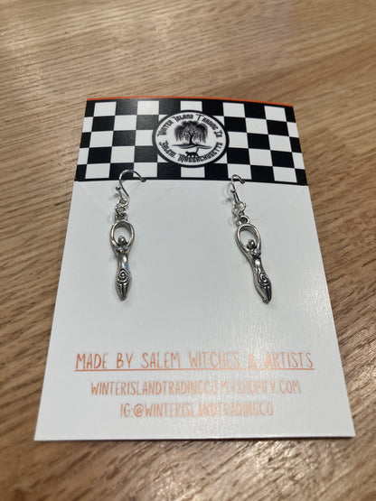 Silver Goddess Earrings