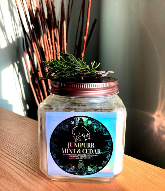 Junipurr Mint and Cedar Candle - Winter Island Trading Co.