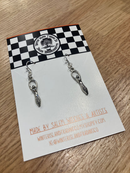 Silver Goddess Earrings