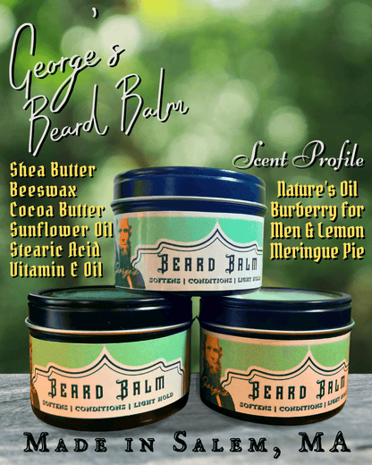 George's Beard Balm - Scent: Burberry for Men & Lemon Meringue Pie - Winter Island Trading Co.