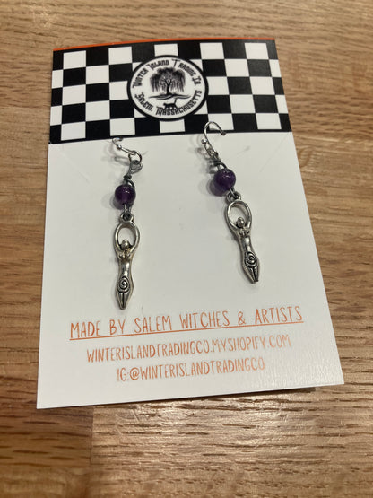 Amethyst Goddess Earrings