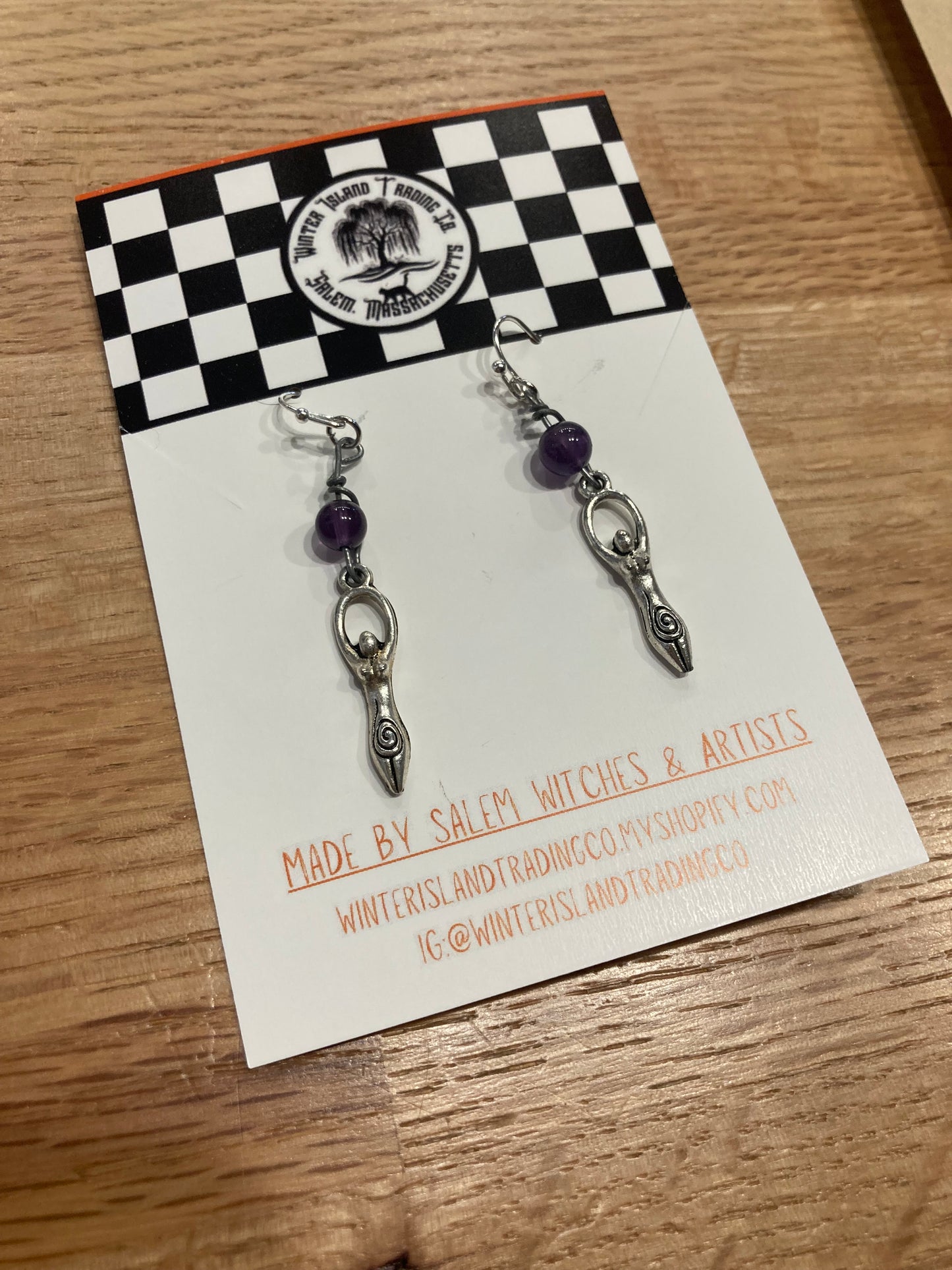 Amethyst Goddess Earrings