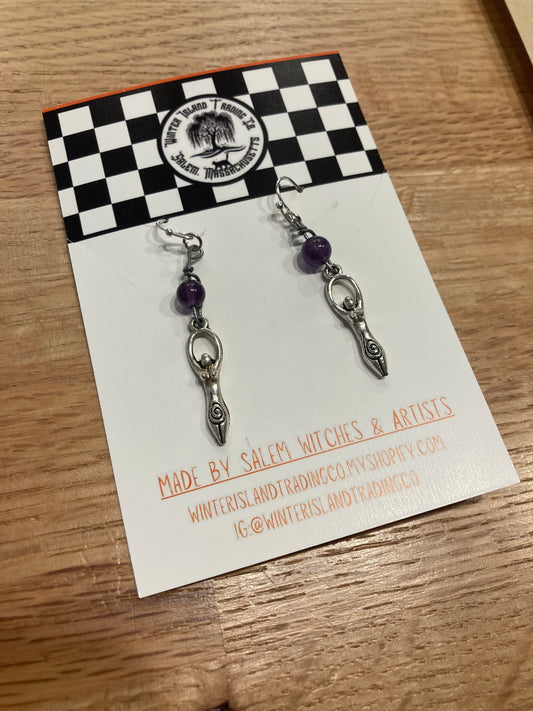 Amethyst Goddess Earrings