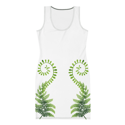 Moth Moon & Fern White Summer Bodycon dress - Winter Island Trading Co.