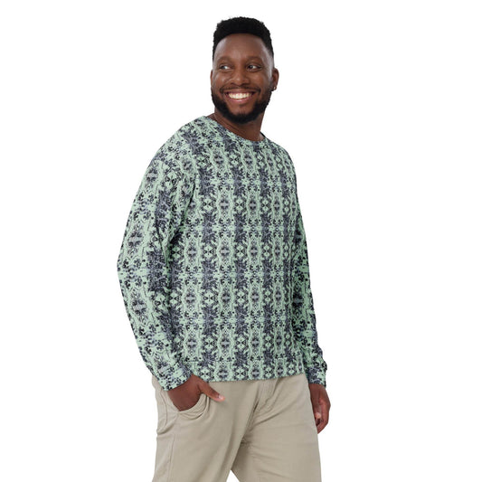 Abstract Trippy Skull Crossbones Unisex Sweatshirt - Winter Island Trading Co.