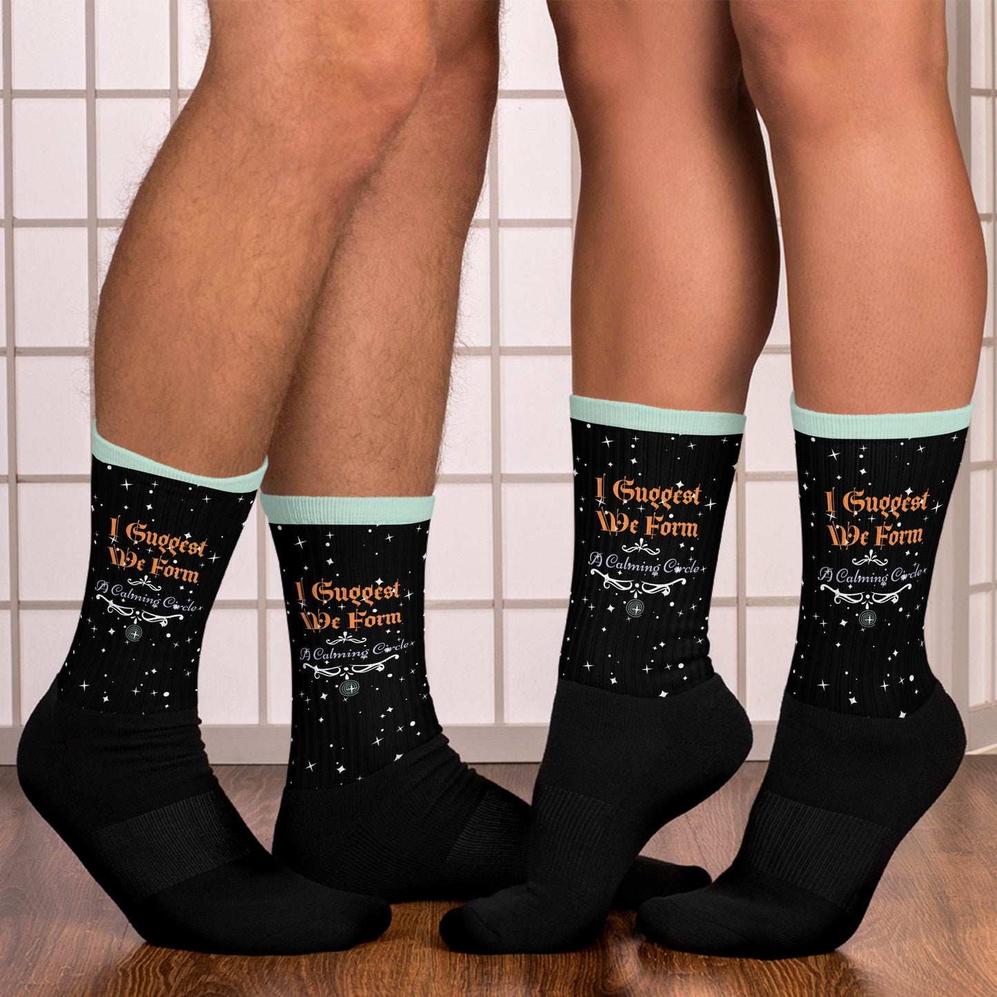 Hocus Pocus Inspired I Suggest We Form A Calming Circle Mary Socks - Winter Island Trading Co.