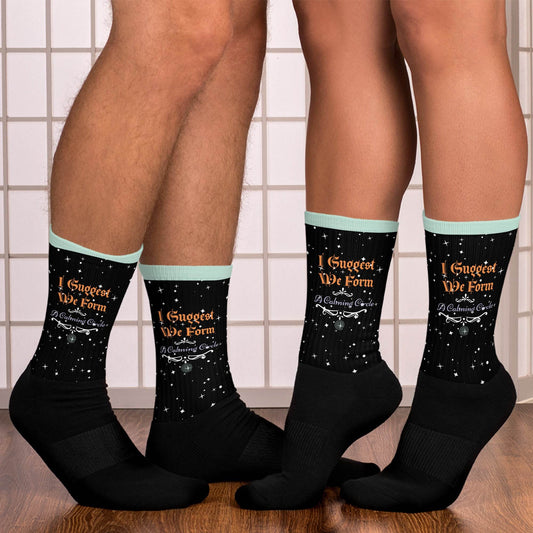 Hocus Pocus Inspired I Suggest We Form A Calming Circle Mary Socks - Winter Island Trading Co.