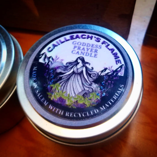 Cailleach White Protection Candle 4oz Tin