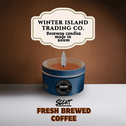 4oz Tin Candle ~ Fresh Brewed Coffee - Winter Island Trading Co.