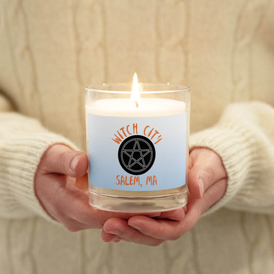 White Protection Candle Glass jar 19oz - Winter Island Trading Co.