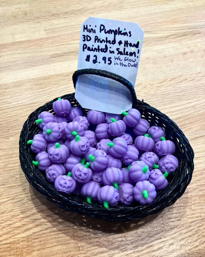 Miniature Pumpkins 3D Printed in Salem, MA!
