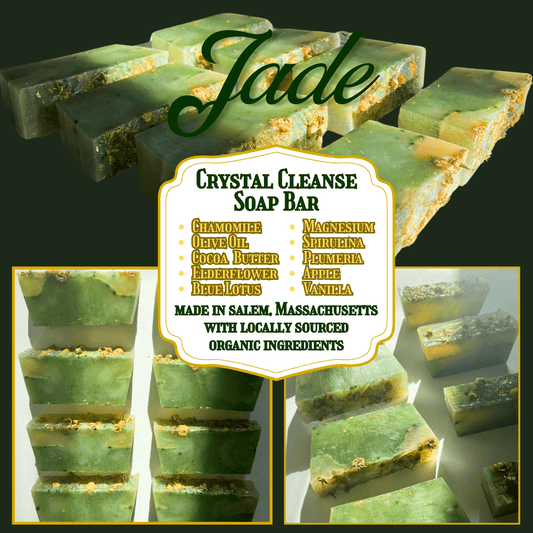 Jade ~ Chamomile, Apple, Spirulina & Magnesium Olive Oil Soap Bar - Winter Island Trading Co.