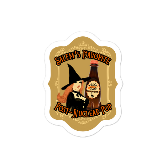 Fallout Inspired Nuka Cola Witch Dishwasher Safe Waterproof Kiss-cut vinyl decal