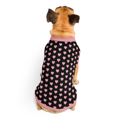Valentine Hearts Knitted pet sweater