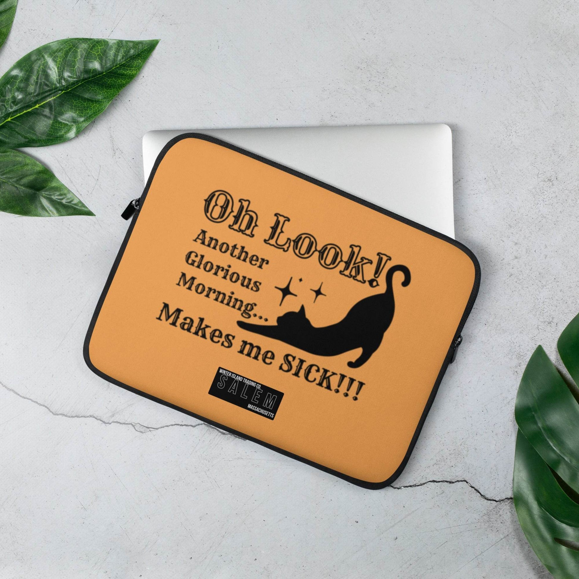 Hocus Pocus Black Cat Laptop Sleeve - Winter Island Trading Co.