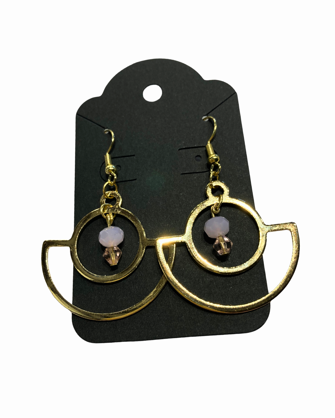 Rose Quartz UFO Earrings