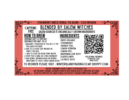 Strawberry Sneeze Cold Infusion Allergy Relief Tea